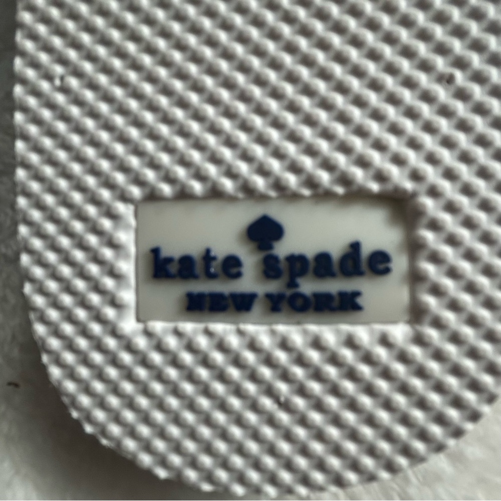 Kate Spade Navy and White Striped Flip Flop Sandals with Red Lobster Size 8 - Picture 3 of 6